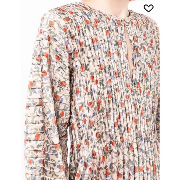 Vince floral print pleated blouse NWT - Picture 6 of 9